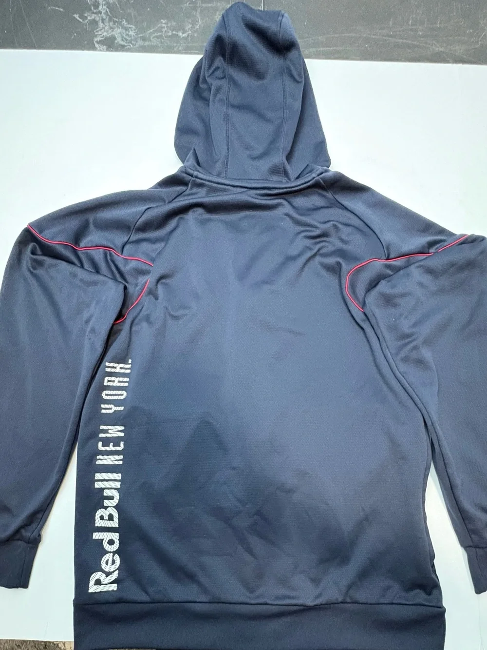 adidas Navy Red-Accented New York Red Bulls Full-Zip Hoodie
